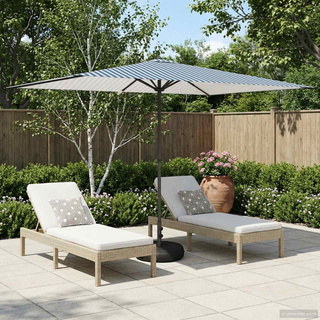 Parasol ogrodowy z podstawą 200 x 300 cm Poliester Prostokątny