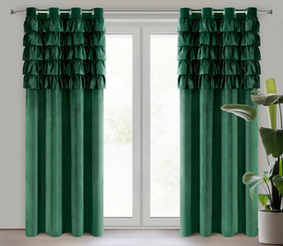 Zasłona Aura ciemnozielona 140x250