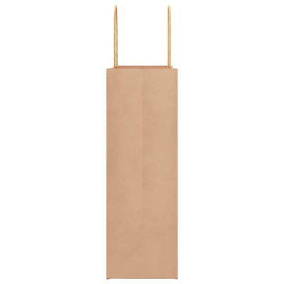 Torby papierowe 250 szt. z uchwytami Brązowe 26x12x35 cm