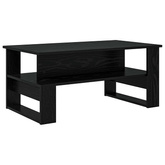Stolik kawowy Czarny Dąb 90 x 50 x 40 cm Drewno inżynieryjne