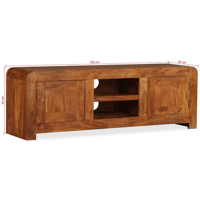 vidaXL Szafka pod TV, drewno w kolorze miodowego brązu, 120x30x40 cm