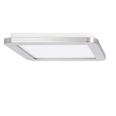 Plafon do łazienki NEXIT minimalistyczny – srebrny satynowy 22,5 cm – plafon z funkcją ściemniania LED 3000K 12W IP44 