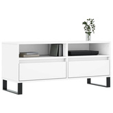 vidaXL Szafka pod TV, biała, 100x34,5x44,5 cm, materiał drewnopochodny model standard