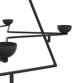 Metalowa choinka świąteczna, do dekoracji, czarna, 75 cm