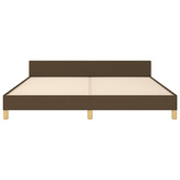 vidaXL Rama łóżka z zagłówkiem, ciemnobrązowa 180x200 cm obita tkaniną model standard