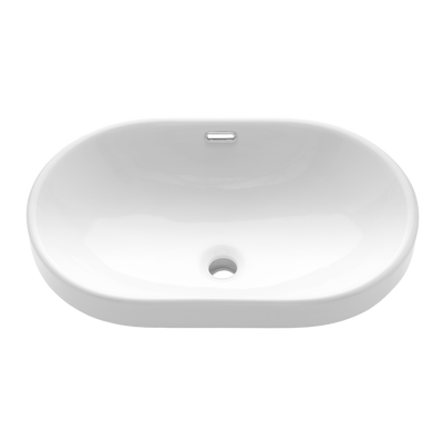 Umywalka wpuszczana w blat egina 60 cm owalna CE-52-060-W Invena