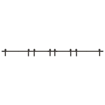 System do montażu drzwi przesuwnych, 400 cm, stal, czarny
