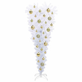 Sztuczna choinka z 150 diodami LED Biały 120 cm PVC i Stal
