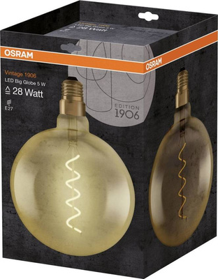 żarówka led E27 4,5w 300lm 2000k vintage globe200 28 Osram