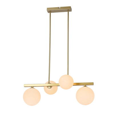 Lampa wisząca sufitowa mosiądz 4xG9 Kama 34-73426