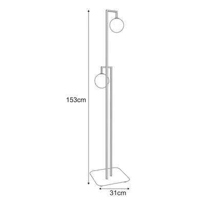 Lampa podłogowa K-5774 z serii TORES