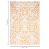 vidaXL Dywan zewnętrzny, żółty, 140 x 200 cm, PP