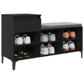 Szafka na buty z szufladą z półką Czarny dąb 102 x 36 x 60 cm