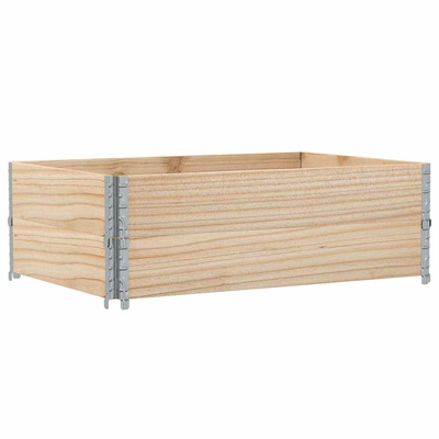 Nadstawki paletowe, 2 szt., 120x80 cm, lite drewno sosnowe