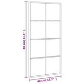 vidaXL Lustro ścienne, czarne, 40x80 cm, prostokątne, żelazo