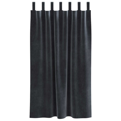 Zasłony zaciemniające 2 pcs Ciemnoszary 140 x 175 cm Aksamit