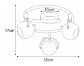 Lampa sufitowa K-8002/3G CHR z serii SALVA CHROM KAJA