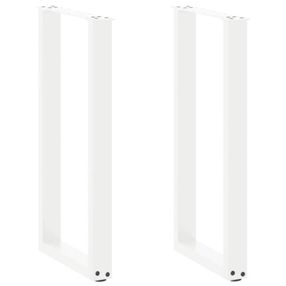Nogi do stołu konsolowego w kształcie litery U 2 szt. Białe 38x(72-73) cm Stal