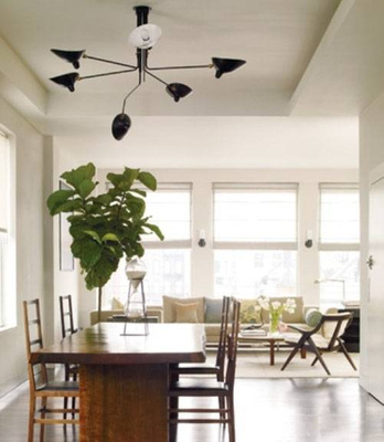 Lampa wisząca RAVEN MD21178-6 minimalistyczna oprawa w kolorze czarnym