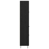 Highboard Czarny Dąb 69,5 x 34 x 180 cm Drewno inżynieryjne