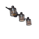 Lampa sufitowa kawowe złoto klosz bursztyn 3xE14 Canabera Candellux 93-82541