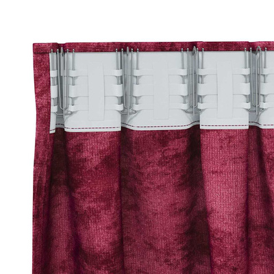 Zasłony z weluru 2 pcs czerwone wino 140 x 140 cm Aksamit