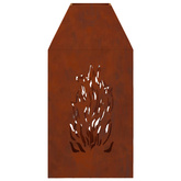 Kominek Brązowy 50 x 50 x 100 cm Stal pogodowa