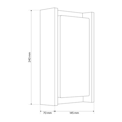 Ogrodowa oprawa elewacyjna kinkiet ATEA BLACK E27 czarny IP44 EDO777364 EDO Solutions