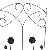 Ogrodzenie Ogrodowe 3 pcs Czarny 110,5 x 42,5 cm Stal