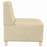 Modułowa sofa bez podłokietników 3 szt. Kremowy tkanina
