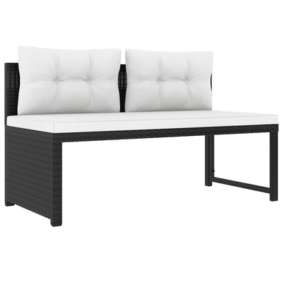vidaXL 4-cz. zestaw wypoczynkowy do ogrodu, rattan PE, czarny