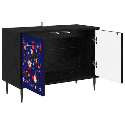 Szafka pod telewizor MAINZ 69 x 33 x 50,5 cm Czarny dąb