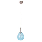 Lampa wisząca szklana LUKKA z niebieskim kloszem – minimalistyczna lampa do salonu i jadalni LED