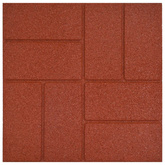 Kamień kroczący 6 pcs Czerwony 40,5 x 40,5 x 2 cm Guma