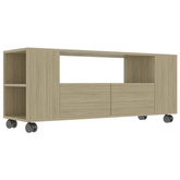 vidaXL Szafka pod TV, dąb sonoma, 120x35x48 cm materiał drewnopochodny