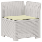 Sofa ogrodowa 3-osobowa z poduszkami w rattanowym wyglądzie PP