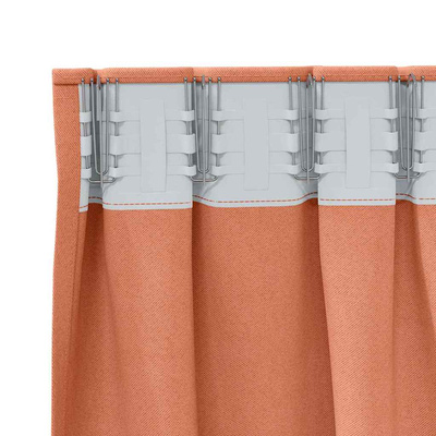 Firany blackout z kółkami 2 pcs terakota 175 x 140 cm Poliester