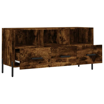 vidaXL Szafka pod TV, przydymiony dąb, 102x36x50 cm