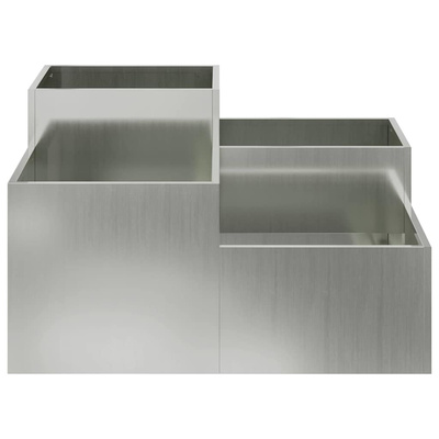 Doniczka ogrodowa Srebrny 100 x 100 x 48 cm Stal galwanizowana