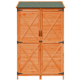 Shed ogrodowy brązowy 106 x 56 x 176,5 cm Drewno Świerkowe