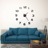 vidaXL Zegar ścienny 3D, nowoczesny design, 100 cm, XXL, czarny