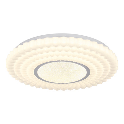 URAN lampa sufitowa plafon 38cm 24W LED 4000K klosz biały+chromowy  13-34250