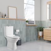 Kompakt wc, bezkołnierzowy, lumin okrągły, biały z deską wolnoopad. CE-88-001-W Invena