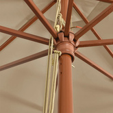 Parasol ogrodowy na drewnianym słupku, taupe, 400x273 cm