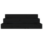 vidaXL Donica, czarna, 78x78x27 cm, lite drewno sosnowe