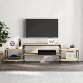vidaXL Szafka pod TV, dąb sonoma, 197x35x52cm, materiał drewnopochodny