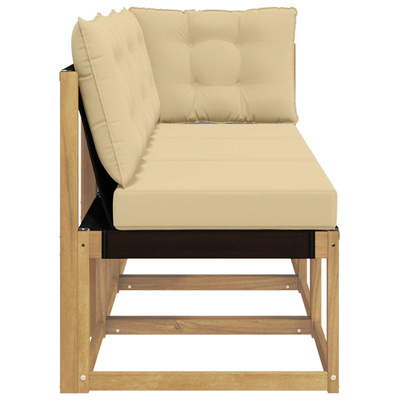 3 szt. Modułowa sofa na zewnątrz Biały