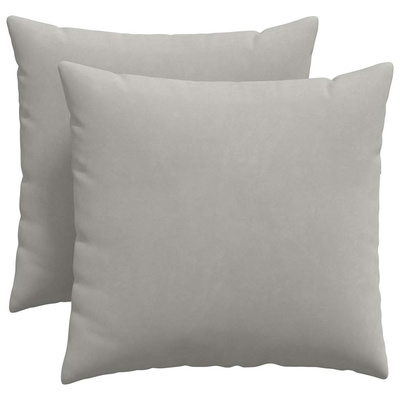 Poduszki na sofę 2 pcs Jasnoszary 50 x 50 cm tkanina
