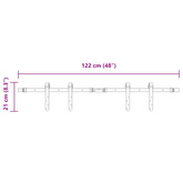 System do drzwi przesuwnych do mebli, 122 cm, stal węglowa