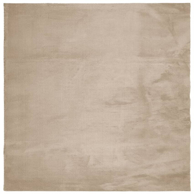 vidaXL Dywan HUARTE z krótkim włosiem, piaskowy, 160x160 cm